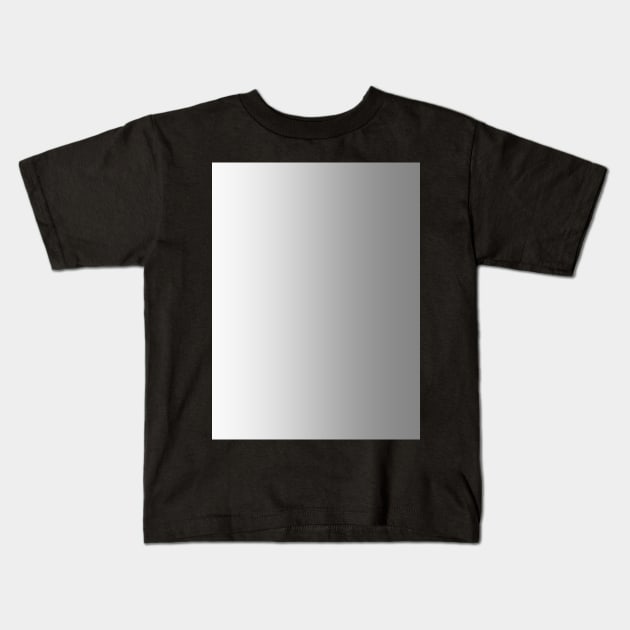 White to Gray Vertical Linear Gradient Kids T-Shirt by OmbreDesigns